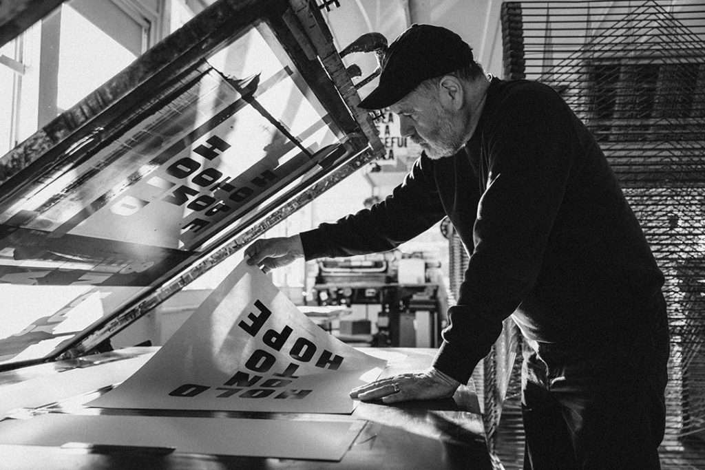 Anthony Burrill printing